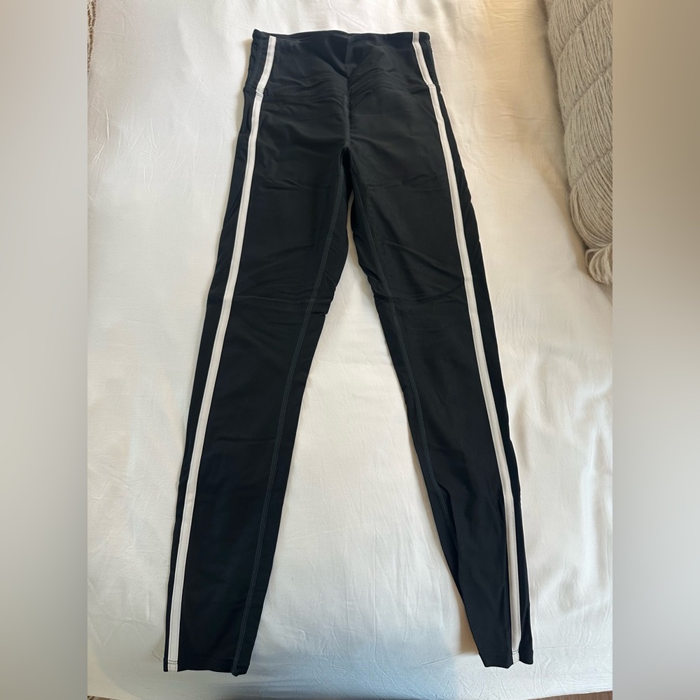 Carbon38 Black Leggings with White Logo
